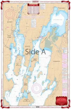 Standard Navigation, 12 Northern Lake Champlain - Burlington to Richelieu, Easy-to-Read, Waterproof Paper, Tear Resistant, Printed on two sides, 2 charts in 1, NOAA ChartsRiver Standard Navigation, 12 Northern Lake Champlain - Burlington to Richelieu, Easy-to-Read, Waterproof Paper, Tear Resistant, Printed on two sides, 2 charts in 1, NOAA ChartsRiver