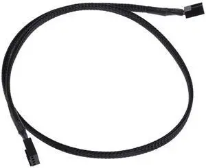 Extension Cable, 4-Pin PWM to 4-Pin PWM, 60cm, Sleeved, Black | 60cm Length, Female Connectors on Each End, Black, 4-Pin PWM Power Connector, Includes One Cable Extension Cable, 4-Pin PWM to 4-Pin PWM, 60cm, Sleeved, Black | 60cm Length, Female Connectors on Each End, Black, 4-Pin PWM Power Connector, Includes One Cable