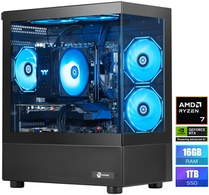 NINGMEI Gaming PC Desktop, AMD Ryzen 7 9700X, NVIDIA RTX 5060 8GB GDDR7, 1TB M.2 NVMe SSD, 16GB DDR5 RAM 6000, 650W PSU, Wi-Fi, Win 11 Home, 5 ARGB fans, Black, prebuilt gaming pc NINGMEI Gaming PC Desktop, AMD Ryzen 7 9700X, NVIDIA RTX 5060 8GB GDDR7, 1TB M.2 NVMe SSD, 16GB DDR5 RAM 6000, 650W PSU, Wi-Fi, Win 11 Home, 5 ARGB fans, Black, prebuilt gaming pc