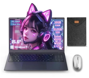 Ningmei NL100P Laptop Computer, 15.6 Inch Notebook with Intel Quad-Core N5095(Up to 2.9GHz), 16GB DDR4 512GB SSD, Long Battery Life, Windows 11 Laptops for Business Student Light Gaming Ningmei NL100P Laptop Computer, 15.6 Inch Notebook with Intel Quad-Core N5095(Up to 2.9GHz), 16GB DDR4 512GB SSD, Long Battery Life, Windows 11 Laptops for Business Student Light Gaming