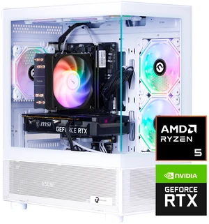 NINGMEI prebuilt Gaming PC - AMD Ryzen 5 5500 - GTX 1660 Super - 16GB DDR4 3200MHz - 1TB M.2 NVMe SSD - 650W PSU - Windows 11 - WiFi & BT - White NINGMEI prebuilt Gaming PC - AMD Ryzen 5 5500 - GTX 1660 Super - 16GB DDR4 3200MHz - 1TB M.2 NVMe SSD - 650W PSU - Windows 11 - WiFi & BT - White