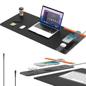 2nd Gen Wireless Charging Desk Mat, 3-in-1 Magnetic Mouse Pad 2nd Gen Wireless Charging Desk Mat, 3-in-1 Magnetic Mouse Pad