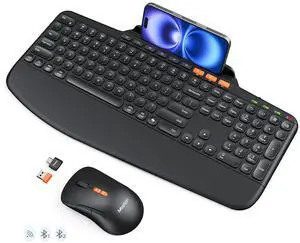 Bluetooth Wireless Keyboard Mouse Combo with Tablet Holder Bluetooth Wireless Keyboard Mouse Combo with Tablet Holder