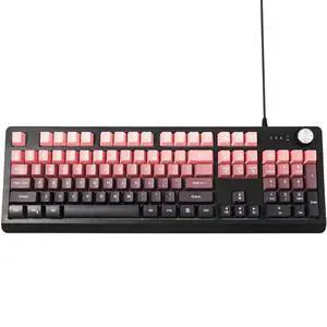 Wired Gradient RGB Gaming Keyboard. 100 Percent Creamy Membrance Computer Keyboard .Small Ergonomic Clicky Teclado with ABS Backlit Unreplaceable Keycaps. for PC Laptop MAC Gamer. (Pink) Wired Gradient RGB Gaming Keyboard. 100 Percent Creamy Membrance Computer Keyboard .Small Ergonomic Clicky Teclado with ABS Backlit Unreplaceable Keycaps. for PC Laptop MAC Gamer. (Pink)