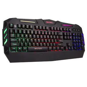 Infiltrate KL1 LED Gaming Keyboard - Multi Color Backlit Keyboard with 2 Lighting Modes, Spill Resistant Design, USB Braided Cable - 19 Key Rollover, Anti-Ghosting, & Multimedia Keys Infiltrate KL1 LED Gaming Keyboard - Multi Color Backlit Keyboard with 2 Lighting Modes, Spill Resistant Design, USB Braided Cable - 19 Key Rollover, Anti-Ghosting, & Multimedia Keys