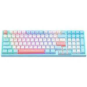 Mechanical Gaming Keyboard with Rainbow RGB Backlit, 98 Keys Design, Soft Tactile Brown Switch, Wired Computer Keyboard for PC/MAC/Laptop/PS4/PS5, Multimedia Keys & Programming Mechanical Gaming Keyboard with Rainbow RGB Backlit, 98 Keys Design, Soft Tactile Brown Switch, Wired Computer Keyboard for PC/MAC/Laptop/PS4/PS5, Multimedia Keys & Programming