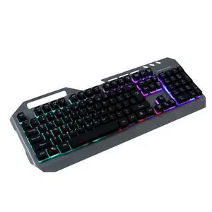 Wired Mechanical Gaming Keyboard with Rainbow LED Backlit, 104 Keys and Removable Keycaps, Metal and Plastic Build, Comfortable to Operate for Desktop PC and Laptop Wired Mechanical Gaming Keyboard with Rainbow LED Backlit, 104 Keys and Removable Keycaps, Metal and Plastic Build, Comfortable to Operate for Desktop PC and Laptop