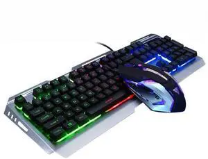 Wired Gaming Keyboard Mouse Combo RGB Rainbow LED Backlit for Gamer Wired Gaming Keyboard Mouse Combo RGB Rainbow LED Backlit for Gamer