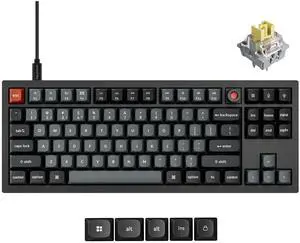 V3 8K TKL Wired Mechanical Keyboard, 8000 Hz Polling Rate QMK Programmable Knob Hot-Swappable Gaming Keyboard, RGB Backlit, Ergonomic PBT Keycaps for Mac Windows Linux-Tactile Banana Switch V3 8K TKL Wired Mechanical Keyboard, 8000 Hz Polling Rate QMK Programmable Knob Hot-Swappable Gaming Keyboard, RGB Backlit, Ergonomic PBT Keycaps for Mac Windows Linux-Tactile Banana Switch