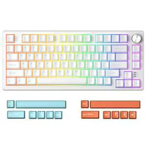 EK75RT Rapid Trigger Wired Gaming Keyboard, Hall Effect Magnetic Switch Mechanical Keyboard, Adjustable Actuation, 75% TKL with Knob, Magnetic Sensing RGB Backlit, PBT Keycaps for FPS EK75RT Rapid Trigger Wired Gaming Keyboard, Hall Effect Magnetic Switch Mechanical Keyboard, Adjustable Actuation, 75% TKL with Knob, Magnetic Sensing RGB Backlit, PBT Keycaps for FPS