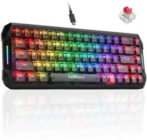 Flux 68 HE Mechanical Gaming Keyboard Rapid Trigger with Adjustable Actuation 0.01-3.5 mm, Hall Effect Magnetic Switch, 8000Hz Polling, RGB Backlit, 65% Wired Keyboard for PC Laptop Gamer Flux 68 HE Mechanical Gaming Keyboard Rapid Trigger with Adjustable Actuation 0.01-3.5 mm, Hall Effect Magnetic Switch, 8000Hz Polling, RGB Backlit, 65% Wired Keyboard for PC Laptop Gamer