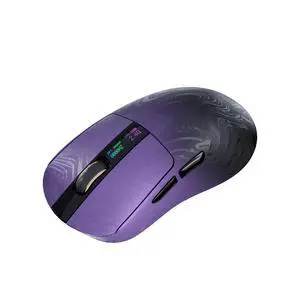 Carbonis Wireless Gaming Mouse with Digital Display, PAW3950 Sensor, 8K Polling, 30K DPI, Carbon Fiber Composite Shell, Ergonomic Right Hand Esports Mouse for PC Gaming (Black Purple) Carbonis Wireless Gaming Mouse with Digital Display, PAW3950 Sensor, 8K Polling, 30K DPI, Carbon Fiber Composite Shell, Ergonomic Right Hand Esports Mouse for PC Gaming (Black Purple)