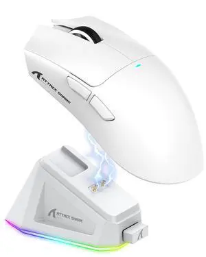 ATTACK SHARK X11 59g Lightweight Wireless Gaming Mouse,RGB Magnetic Charging Dock,PixArt PAW3311 Gaming Sensor,Tri-Mode-BT/2.4G Wireless/Wired Mouse,22000 DPI,5 Programmable Buttons for Pc/Mac(White) ATTACK SHARK X11 59g Lightweight Wireless Gaming Mouse,RGB Magnetic Charging Dock,PixArt PAW3311 Gaming Sensor,Tri-Mode-BT/2.4G Wireless/Wired Mouse,22000 DPI,5 Programmable Buttons for Pc/Mac(White)
