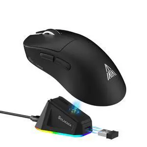 SM822 Wireless Gaming Mouse with Charging Dock, Tri-Mode Wireless Mouse, PAW3311 Optical Sensor, Up to 24,000DPI, 62g Lightweight Mouse with 5 programmable Buttons, for PC, Laptop (Black) SM822 Wireless Gaming Mouse with Charging Dock, Tri-Mode Wireless Mouse, PAW3311 Optical Sensor, Up to 24,000DPI, 62g Lightweight Mouse with 5 programmable Buttons, for PC, Laptop (Black)