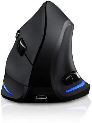 Ergonomic Mouse, 2.4G Wireless Vertical Optical Mouse with Adjustable Sensitivity (1000/1600/2400 DPI), 6 Buttons for PC, Desktop, Laptop, Notebook (Black) Ergonomic Mouse, 2.4G Wireless Vertical Optical Mouse with Adjustable Sensitivity (1000/1600/2400 DPI), 6 Buttons for PC, Desktop, Laptop, Notebook (Black)