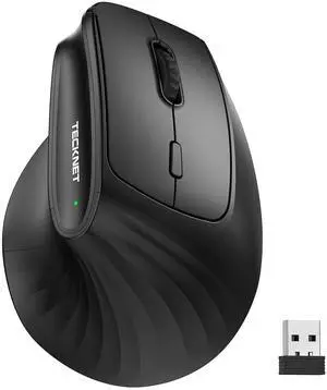 Ergonomic Wireless Bluetooth Mouse, Silent Rechargeable Vertical Mouse(BT 5.0/5.0+2.4G), 5-Level 4800 DPI, 200H Long Battery Life, Quiet Clicks, 2.4GHz with USB A Receiver, Wide Compatibility Ergonomic Wireless Bluetooth Mouse, Silent Rechargeable Vertical Mouse(BT 5.0/5.0+2.4G), 5-Level 4800 DPI, 200H Long Battery Life, Quiet Clicks, 2.4GHz with USB A Receiver, Wide Compatibility