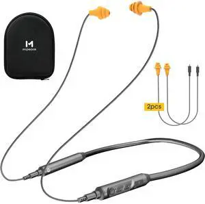 Bluetooth Earplug Headphones, Neckband Ear Protection Work earbuds-29db Noise Reduction Safety Headphones with Replacement Buds,19+Hour Battery for Lawn Mowing DIY (Grey) Bluetooth Earplug Headphones, Neckband Ear Protection Work earbuds-29db Noise Reduction Safety Headphones with Replacement Buds,19+Hour Battery for Lawn Mowing DIY (Grey)