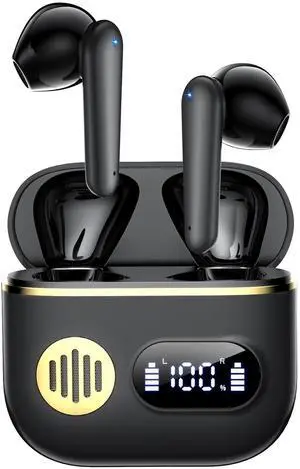 Wireless Bluetooth 6.1 Earbuds with Real-Time AI Assisted Translation, Digital LED Charging Case Waterproof Sport in Ear Headphones for Travel Gym Running Wireless Bluetooth 6.1 Earbuds with Real-Time AI Assisted Translation, Digital LED Charging Case Waterproof Sport in Ear Headphones for Travel Gym Running