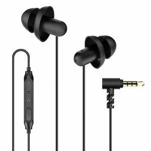 Sleep Earbuds 1 Piar 3.5mm Lightweight Soft Noise Reduction Earbuds Wired with Mic and Volume Control(Black) Sleep Earbuds 1 Piar 3.5mm Lightweight Soft Noise Reduction Earbuds Wired with Mic and Volume Control(Black)