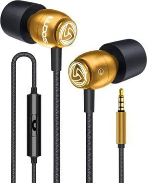 Clamor Wired Earbuds in-Ear Headphones, 5 Years Warranty, Earphones with Microphone, Noise Isolating Ear Buds, Memory Foam for iPhone, Samsung, School Students, Kids, Women, Small Ears - Gold Clamor Wired Earbuds in-Ear Headphones, 5 Years Warranty, Earphones with Microphone, Noise Isolating Ear Buds, Memory Foam for iPhone, Samsung, School Students, Kids, Women, Small Ears - Gold