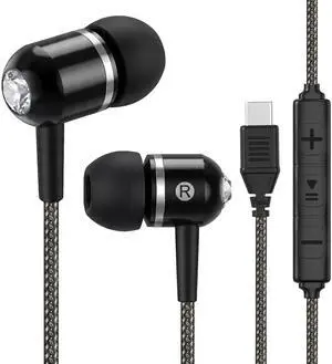 USB C Wired Earbuds, USB-C Headphone with Mic, in-Ear USBC Earphone USB C Wired Earbuds, USB-C Headphone with Mic, in-Ear USBC Earphone