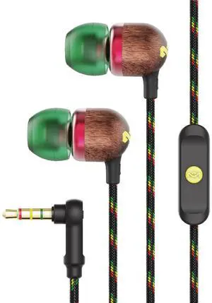 House of Marley Smile Jamaica AUX Wired Earbuds with Microphone, Noise-Isolating in-Ear Headphones, Tangle-Resistant Cable, 3.5mm Jack Sustainable (Rasta) House of Marley Smile Jamaica AUX Wired Earbuds with Microphone, Noise-Isolating in-Ear Headphones, Tangle-Resistant Cable, 3.5mm Jack Sustainable (Rasta)