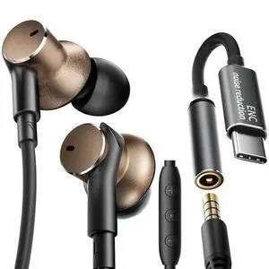 Wired Earbud with ENC Noise-canceling Mic Deep bass Dual-unit Headphones Wired Earbud with ENC Noise-canceling Mic Deep bass Dual-unit Headphones