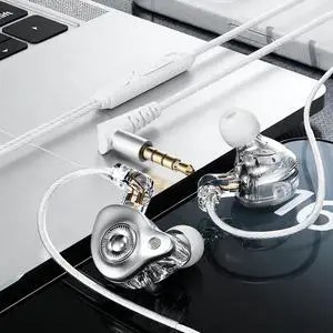 3.5mm Aux Jack EarBuds, Wired Over Ear Buds Microphone, In-Ear Headphones 3.5mm Aux Jack EarBuds, Wired Over Ear Buds Microphone, In-Ear Headphones