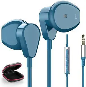 3.5mm Headphone Wired Earbud for Samsung A25 A15 A12 A13 A03s Blue 3.5mm Headphone Wired Earbud for Samsung A25 A15 A12 A13 A03s Blue