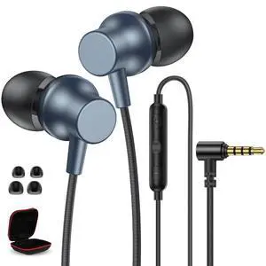 3.5mm Headphones Wired Earbuds for Laptop School Computer PC,Blue 3.5mm Headphones Wired Earbuds for Laptop School Computer PC,Blue