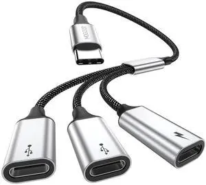 USB C Splitter 1 in 2 Out with Power (NOT for Monitor) USB C Splitter 1 in 2 Out with Power (NOT for Monitor)