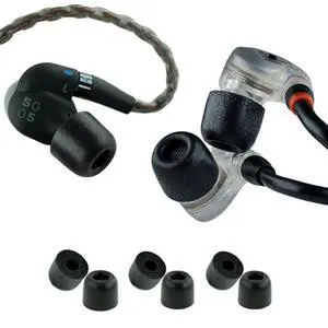 500 Core Series Memory Foam Replacement IEM Ear Tips, Black (S/M/L) 500 Core Series Memory Foam Replacement IEM Ear Tips, Black (S/M/L)