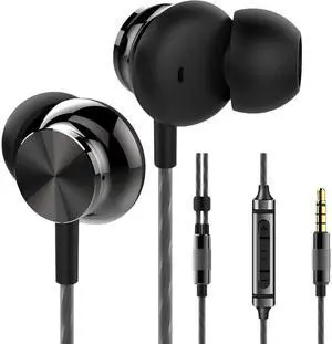 BS10 Earphones Wired Earbud Headphones with Microphone, Black BS10 Earphones Wired Earbud Headphones with Microphone, Black