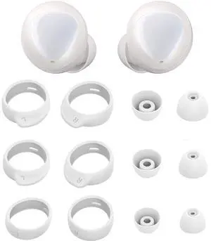 Replacement Eartips Earhooks Kit for Galaxy Buds Headphone, S/M/L Size Included Silicone Earbud Tips & Hooks, Fit for Galaxy Buds SM-R170 Headphone 6+6 White Replacement Eartips Earhooks Kit for Galaxy Buds Headphone, S/M/L Size Included Silicone Earbud Tips & Hooks, Fit for Galaxy Buds SM-R170 Headphone 6+6 White