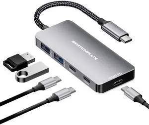USB C Hub 5 in 1 with 100W PD Charging Port, 2 USB C and 2 USB A Multiport Adapter, 5Gbps Data Transfer Dock and Fast Charge for MacBook Pro Air, iPad Pro, Dell XPS Laptop and Tablet USB C Hub 5 in 1 with 100W PD Charging Port, 2 USB C and 2 USB A Multiport Adapter, 5Gbps Data Transfer Dock and Fast Charge for MacBook Pro Air, iPad Pro, Dell XPS Laptop and Tablet