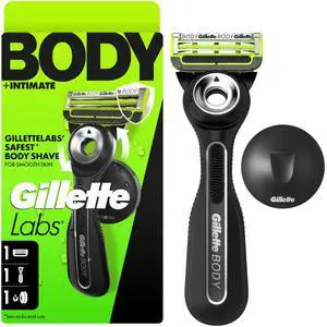 Labs Body + Intimate Razor For Men, Handle + 1 Blade Refill, Magnetic Shower Hanger Labs Body + Intimate Razor For Men, Handle + 1 Blade Refill, Magnetic Shower Hanger