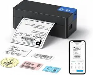 4x6 Bluetooth Thermal Shipping Label Printer, Portable Label Printer 4x6 Bluetooth Thermal Shipping Label Printer, Portable Label Printer