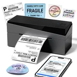 Bluetooth Shipping Label Printer 4x6, WirelessThermal Printer Bluetooth Shipping Label Printer 4x6, WirelessThermal Printer