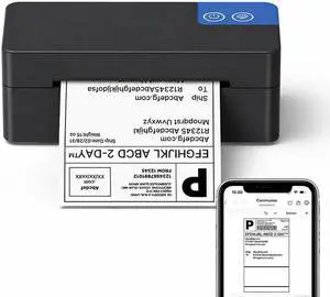 Bluetooth Thermal Shipping Label Printer for Small Business, Black Bluetooth Thermal Shipping Label Printer for Small Business, Black