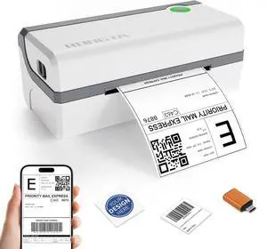 Bluetooth Thermal Shipping Label Printer, Wireless 4x6 Label Sticker Printer for Shipping Packages for Small Business, Support iPhones, Compatible with Windows macOS Android and iOS Bluetooth Thermal Shipping Label Printer, Wireless 4x6 Label Sticker Printer for Shipping Packages for Small Business, Support iPhones, Compatible with Windows macOS Android and iOS