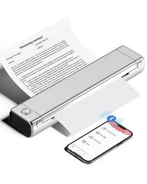 M08F Portable Printers Wireless for Travel, Thermal Printer Support 8.5" X 11" US Letter, Bluetooth Inkless Printer Compatible with iOS, Android, Laptop for Travel, Office, Home M08F Portable Printers Wireless for Travel, Thermal Printer Support 8.5" X 11" US Letter, Bluetooth Inkless Printer Compatible with iOS, Android, Laptop for Travel, Office, Home