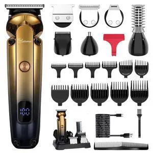 Men's Beard Trimmer Kit Electric Razor Shaver Professional Hair Clipper with Zero Gapped T-Blade Nose Ear Beard Body Trimmer for Men Waterproof Cordless Grooming Kit 6 in 1 Men's Beard Trimmer Kit Electric Razor Shaver Professional Hair Clipper with Zero Gapped T-Blade Nose Ear Beard Body Trimmer for Men Waterproof Cordless Grooming Kit 6 in 1
