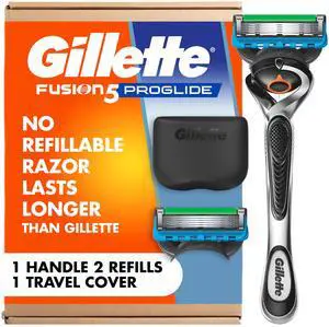Fusion5 Men's 5-Blade Razor, 1 Razor Handle, 2 Blade Refills, with Travel Cover Fusion5 Men's 5-Blade Razor, 1 Razor Handle, 2 Blade Refills, with Travel Cover