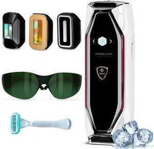Laser Hair Removal, 37°F Painless Hair Removal Device with Sapphire Ice-Cooling, 3 in 1 Hair Removal & Skin Rejuvenation for Women and Men, 8 Modes Skin Care for Whole Body, Touch Screen, White Laser Hair Removal, 37°F Painless Hair Removal Device with Sapphire Ice-Cooling, 3 in 1 Hair Removal & Skin Rejuvenation for Women and Men, 8 Modes Skin Care for Whole Body, Touch Screen, White