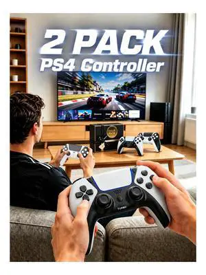 2 Pack for PS4 Controller,Wireless Dual Remote Shock Control for PS4 Slim Pro,ALPS Zero Drift Sticks Game Control,PC Gaming Turbo Back Paddles Gamepad,Alternative Original,Black White 2 Pack for PS4 Controller,Wireless Dual Remote Shock Control for PS4 Slim Pro,ALPS Zero Drift Sticks Game Control,PC Gaming Turbo Back Paddles Gamepad,Alternative Original,Black White
