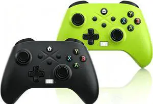 Wireless Controller for X-box One, X-box Series X/S, PC, Switch, iOS, Android, Gaming Controller with TURBO, Macro Function, 6-Axis Gyro, 3.5mm Audio Jack, 2.4GHz Adapter-Black and green Wireless Controller for X-box One, X-box Series X/S, PC, Switch, iOS, Android, Gaming Controller with TURBO, Macro Function, 6-Axis Gyro, 3.5mm Audio Jack, 2.4GHz Adapter-Black and green