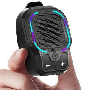 Wearable Bluetooth Speaker, Magnetic Clip-on Portable Wireless Speaker, HiFi Sound Loud Mini Speaker with 3 Light Modes, ENC Mic for Hands-Free Calls Music, Lightweight for Outdoor Work Cycling, Black Wearable Bluetooth Speaker, Magnetic Clip-on Portable Wireless Speaker, HiFi Sound Loud Mini Speaker with 3 Light Modes, ENC Mic for Hands-Free Calls Music, Lightweight for Outdoor Work Cycling, Black