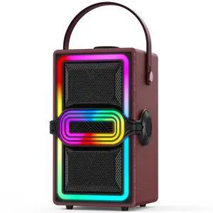 Bluetooth Speaker, 120W Peak Power Portable Speakers Wireless (Burgundy) Bluetooth Speaker, 120W Peak Power Portable Speakers Wireless (Burgundy)