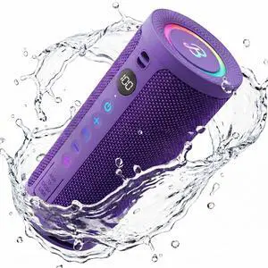 Roar 3 Portable Bluetooth Speaker,20W Powerful Sound with Deep Bass,IPX6 Waterproof,24H Playtime,Bluetooth 5.4,RGB Lights,Wireless TWS Pairing (Purple) Roar 3 Portable Bluetooth Speaker,20W Powerful Sound with Deep Bass,IPX6 Waterproof,24H Playtime,Bluetooth 5.4,RGB Lights,Wireless TWS Pairing (Purple)