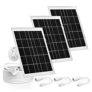 3 Pack 8W Solar Panel Charger Compatible with Ring Solar Panel (2nd Generation), Ring Outdoor Camera Plus,Outdoor Cam (Stick Up Cam), Stick Up Cam Pro, Spotlight Cam Plus, Spotlight Cam Pro 10FT Cable 3 Pack 8W Solar Panel Charger Compatible with Ring Solar Panel (2nd Generation), Ring Outdoor Camera Plus,Outdoor Cam (Stick Up Cam), Stick Up Cam Pro, Spotlight Cam Plus, Spotlight Cam Pro 10FT Cable
